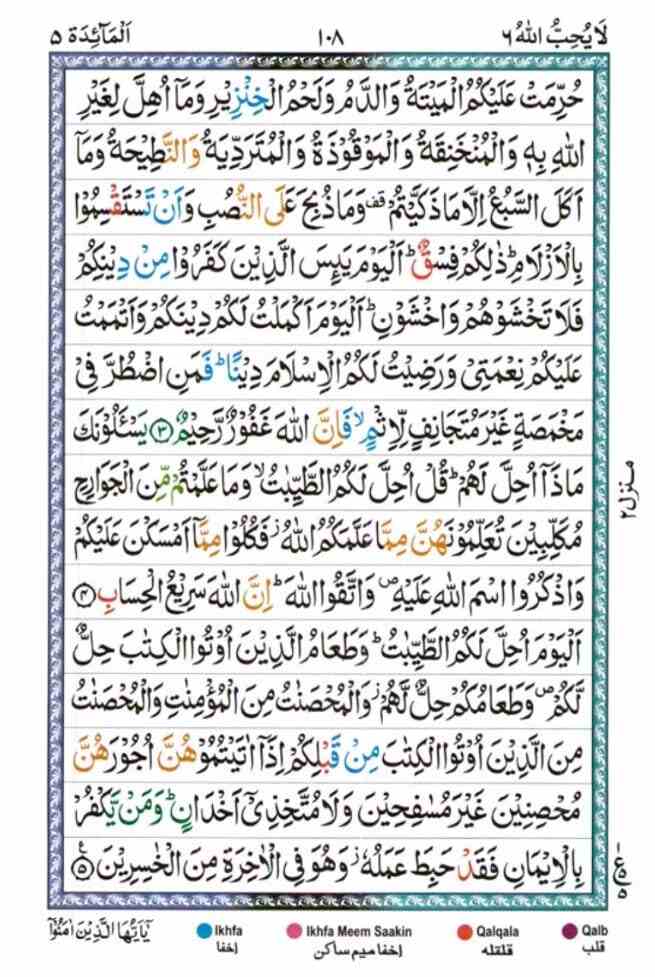 surah Al Maidha 108