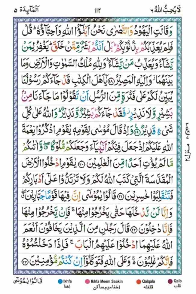 surah Al Maidha 112