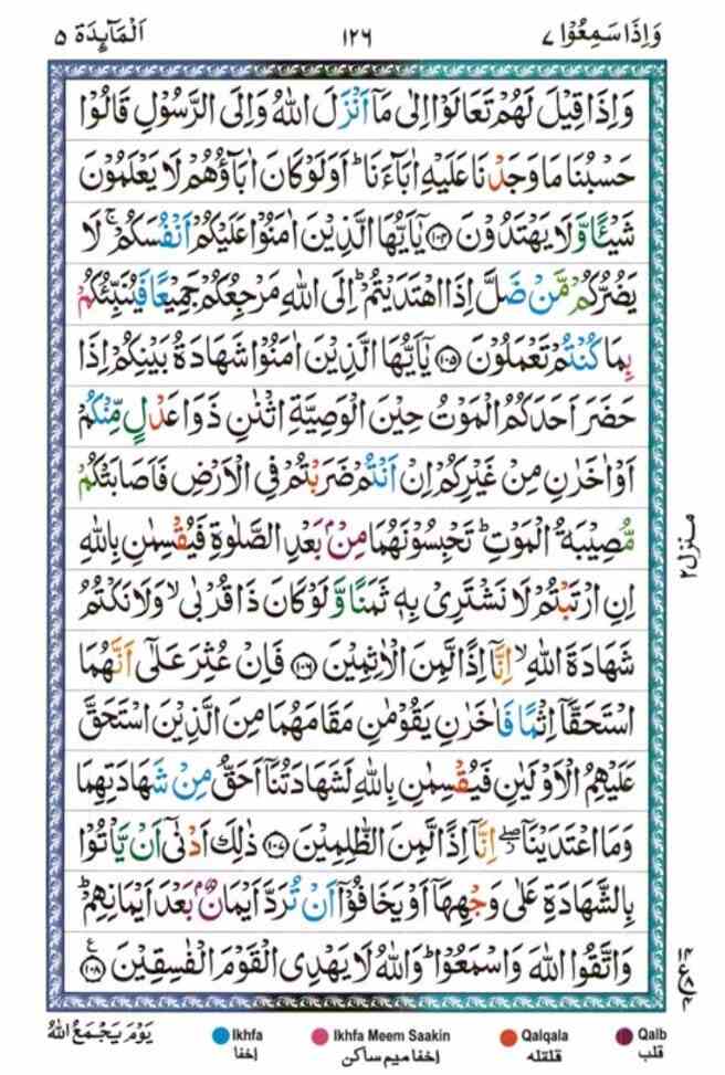 surah Al Maidha 126