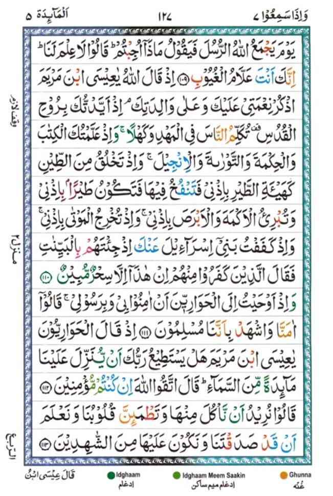 surah Al Maidha 127