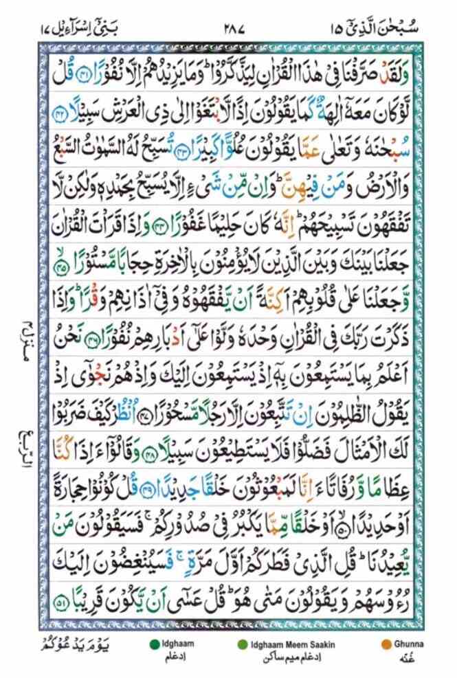 Surah Al Isra 287